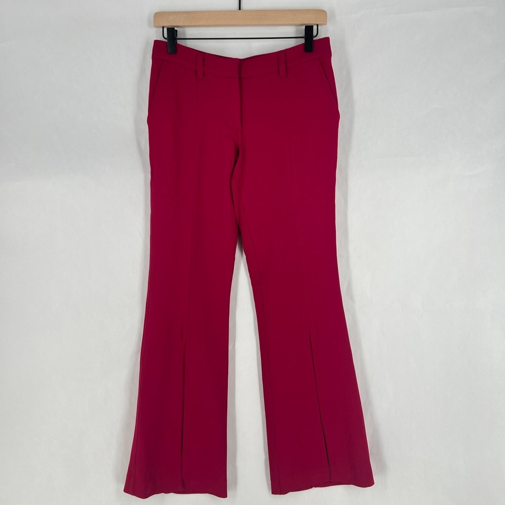 ALC Capen Dress Pants Womens 0 Berry Stretch Front Seam‎ Slit Formal Business